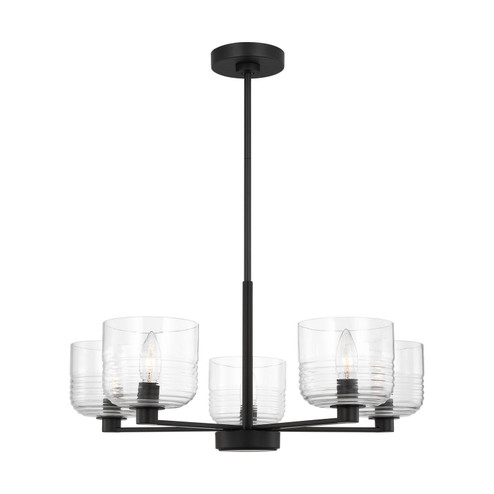 Lochdale Five Light Chandelier in Midnight Black (454|DJC1225MBK)