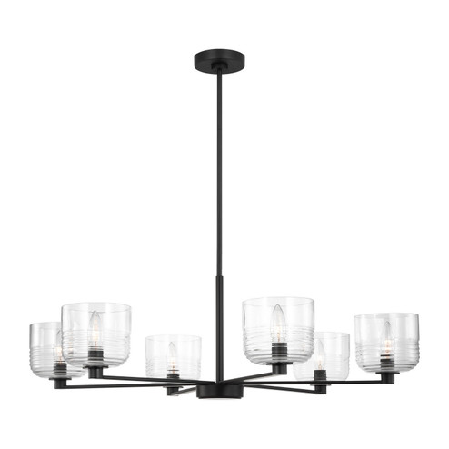 Lochdale Six Light Chandelier in Midnight Black (454|DJC1216MBK)