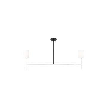 Key Two Light Linear Chandelier in Midnight Black (454|BC1012MBK)