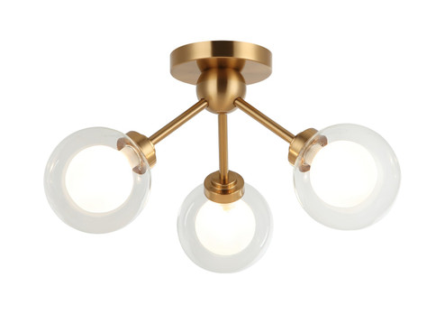 SOLARIS LED Chandelier in Aged Gold Brass (423|X33003AG)