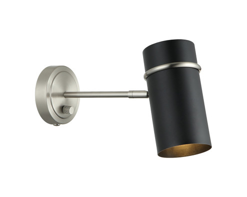 Cilindro One Light Wall Sconce in Brushed Nickel & Matte Black (423|S17711BNMB)