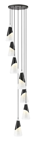 Aimie Seven Light Chandelier in Matte Black (224|828P7-7R-MB)