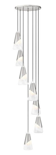 Aimie Seven Light Chandelier in Brushed Nickel (224|828P6-7R-BN)