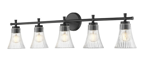 Belle Five Light Vanity in Matte Black (224|7519-5V-MB)