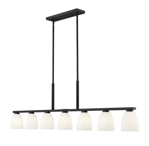 Naya Seven Light Linear Chandelier in Matte Black (224|7518-7L-MB)