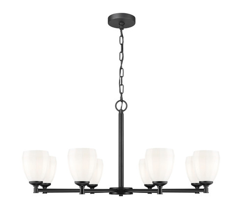 Oren Eight Light Chandelier in Matte Black (224|7004-8MB)