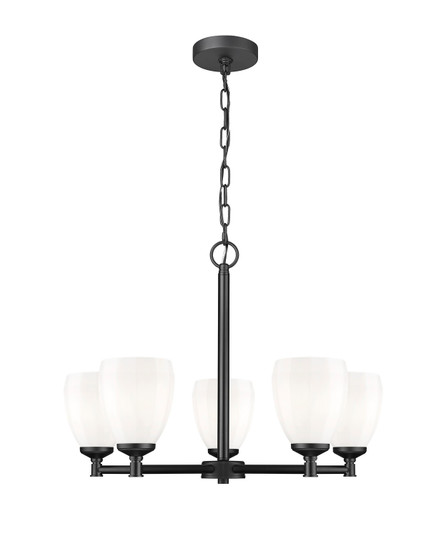 Oren Five Light Chandelier in Matte Black (224|7004-5MB)