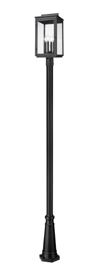 Hartwell Four Light Outdoor Post Mount in Sand Black (224|5019PHBR-519P-BK)