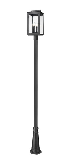 Hartwell Four Light Outdoor Post Mount in Sand Black (224|5019PHBR-5011P-BK)
