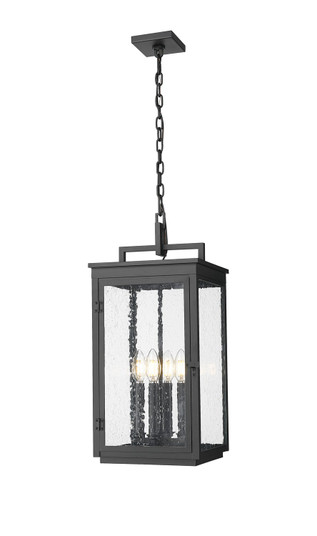 Hartwell Four Light Outdoor Chain Mount Ceiling Fixture in Sand Black (224|5019CHB-BK)