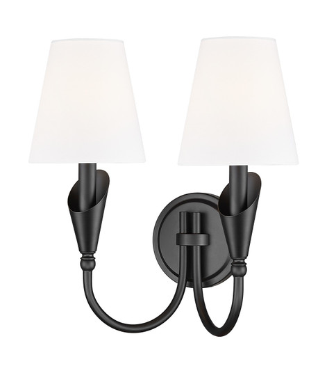 Claudelle Two Light Wall Sconce in Matte Black (224|4014-2S-MB)