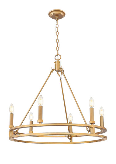 Dennison Six Light Chandelier in Signature Brass (224|4005-6SBR)
