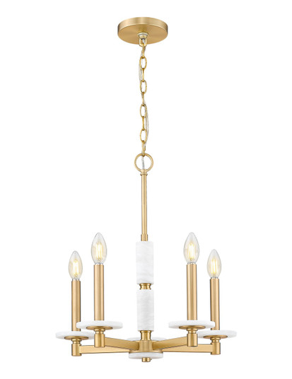 Kaden Five Light Chandelier in Modern Gold (224|3045-5MGLD) Kaden Five Light Chandelier in Modern Gold (224|3045-5MGLD)