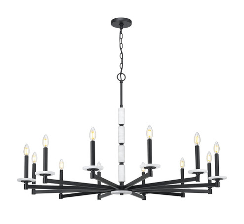 Kaden 12 Light Chandelier in Matte Black (224|3045-12MB)