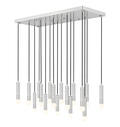 Stari 17 Light Linear Chandelier in Brushed Nickel (224|1956P-17L-BN)