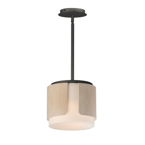 Draughtsman Two Light Semi Flush Mount - Pendant in Natural Wood/Charcoal (16|21714SWNWDCHL)