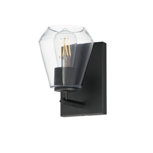 Geode One Light Wall Sconce in Black (16|21331CLBK)
