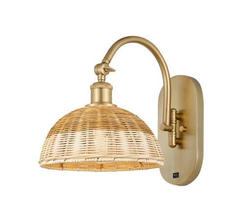 Ballston One Light Wall Sconce in Satin Gold (405|918-1W-SG-NBD2-9-NAT)