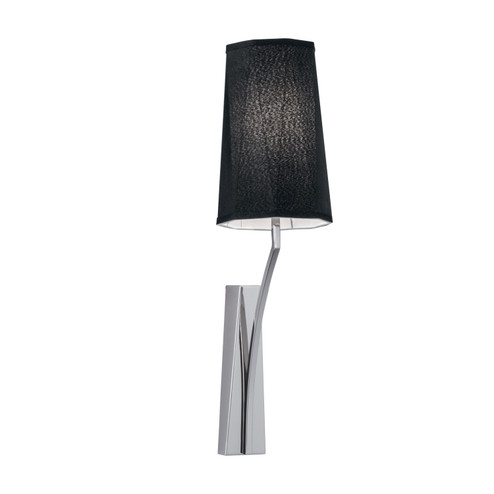 Diamond One Light Wall Sconce in Polished Nickel With Black Shade (185|8291-PN-BS)