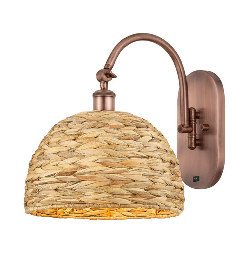 Ballston One Light Wall Sconce in Antique Copper (405|918-1W-AC-RBD-12-NAT)