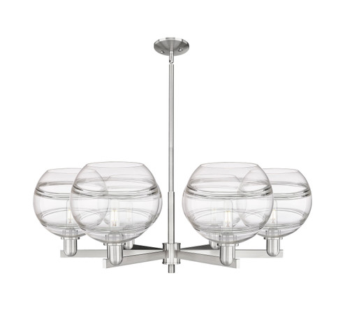 Arcadia Six Light Chandelier in Satin Nickel (405|716-6CR-SN-G556-10CL)