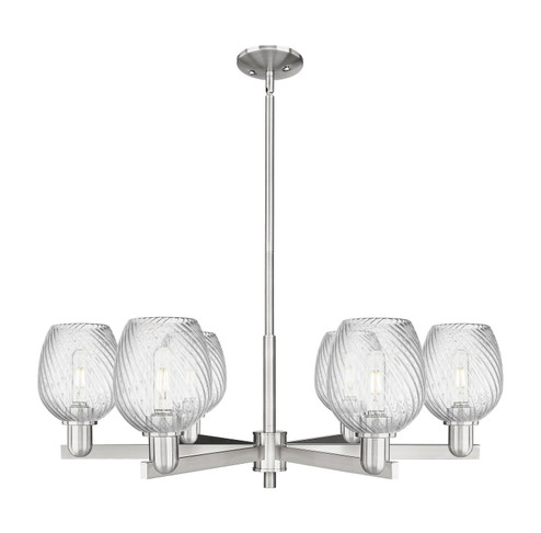 Arcadia Six Light Chandelier in Satin Nickel (405|716-6CR-SN-G292)