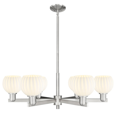 Arcadia Six Light Chandelier in Satin Nickel (405|716-6CR-SN-G1217-6WV)