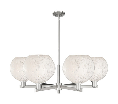 Arcadia Six Light Chandelier in Satin Nickel (405|716-6CR-SN-G1216-10WM)