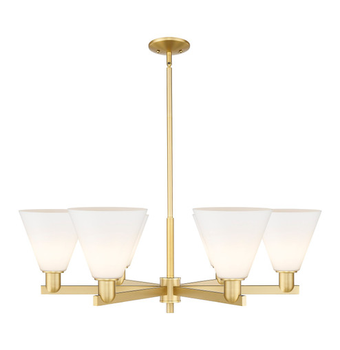 Arcadia Six Light Chandelier in Satin Gold (405|716-6CR-SG-GBC-81)