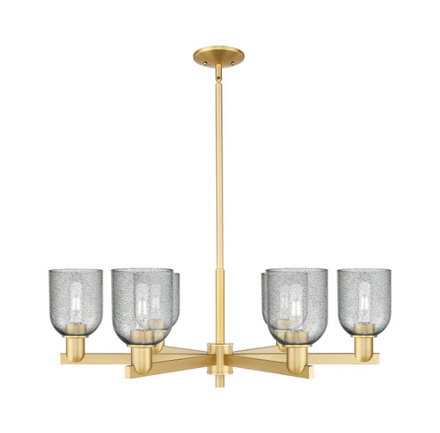 Arcadia Six Light Chandelier in Satin Gold (405|716-6CR-SG-G257)