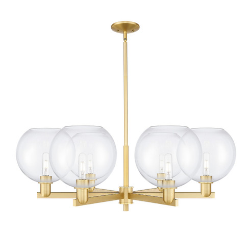 Arcadia Six Light Chandelier in Satin Gold (405|716-6CR-SG-G122-10)