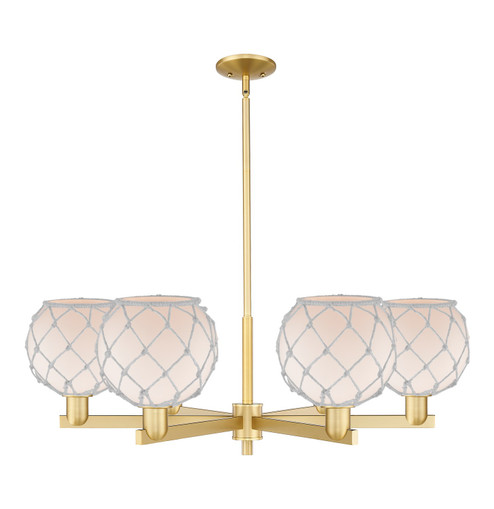 Arcadia Six Light Chandelier in Satin Gold (405|716-6CR-SG-G121-8RW)
