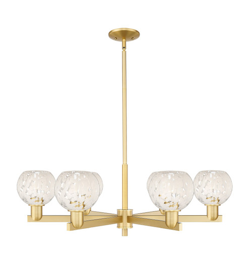 Arcadia Six Light Chandelier in Satin Gold (405|716-6CR-SG-G1216-6WM)