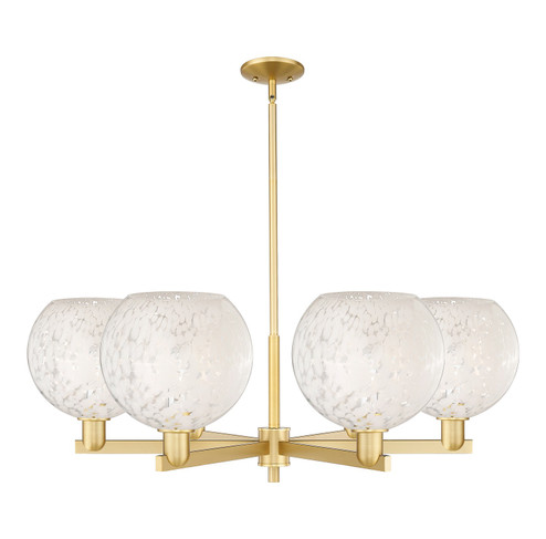 Arcadia Six Light Chandelier in Satin Gold (405|716-6CR-SG-G1216-10WM)