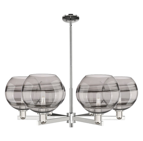 Arcadia Six Light Chandelier in Polished Nickel (405|716-6CR-PN-G556-10SM)