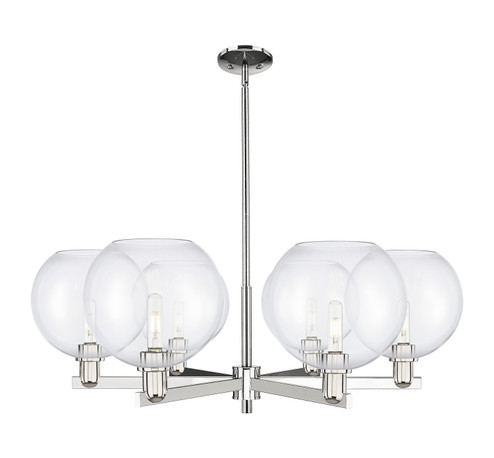 Arcadia Six Light Chandelier in Polished Nickel (405|716-6CR-PN-G122-10)