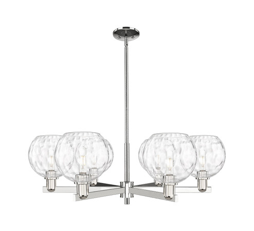 Arcadia Six Light Chandelier in Polished Nickel (405|716-6CR-PN-G1215-8)