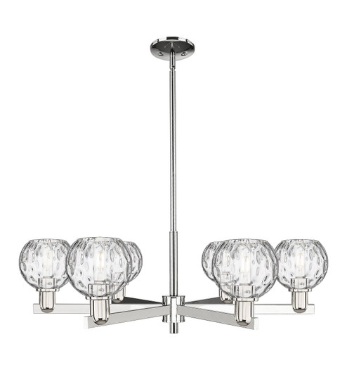 Arcadia Six Light Chandelier in Polished Nickel (405|716-6CR-PN-G1215-6)