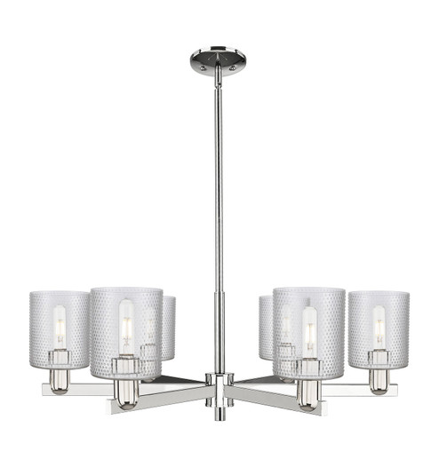 Arcadia Six Light Chandelier in Polished Nickel (405|716-6CR-PN-G112)