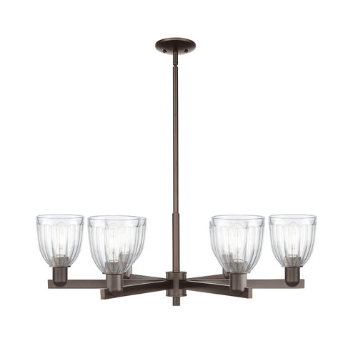 Arcadia Six Light Chandelier in Oil Rubbed Bronze (405|716-6CR-OB-G442)