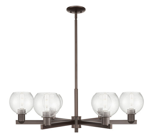 Arcadia Six Light Chandelier in Oil Rubbed Bronze (405|716-6CR-OB-G124-6)