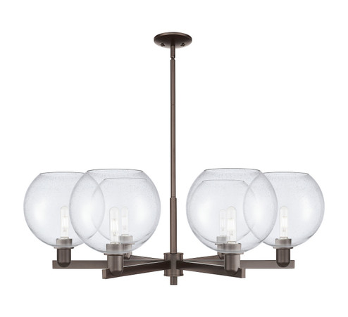 Arcadia Six Light Chandelier in Oil Rubbed Bronze (405|716-6CR-OB-G124-10)