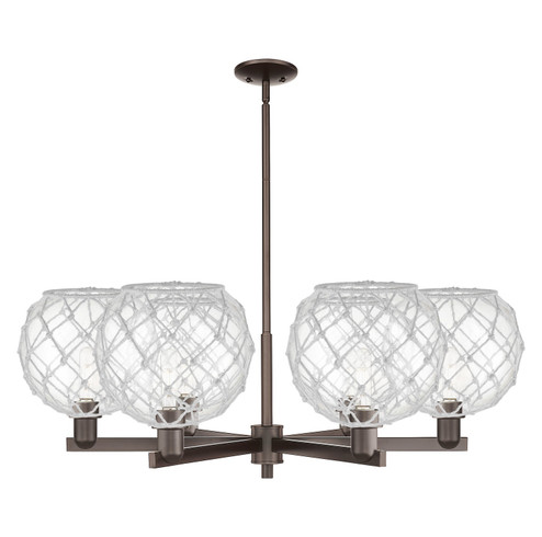 Arcadia Six Light Chandelier in Oil Rubbed Bronze (405|716-6CR-OB-G122-10RW)