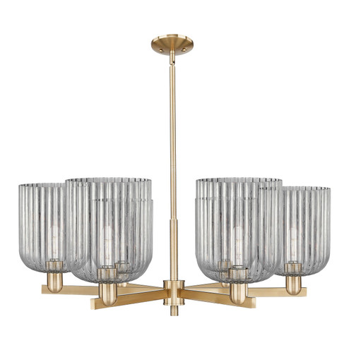 Arcadia Six Light Chandelier in Champagne Bronze (405|716-6CR-CB-G559-8SM)