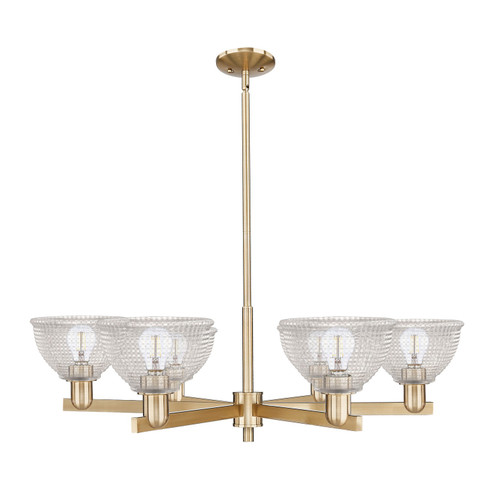 Arcadia Six Light Chandelier in Champagne Bronze (405|716-6CR-CB-G422)