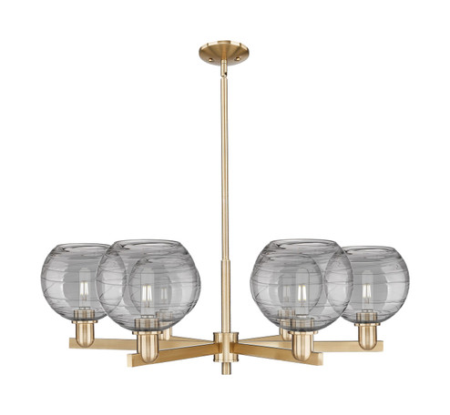 Arcadia Six Light Chandelier in Champagne Bronze (405|716-6CR-CB-G1213-8SM)