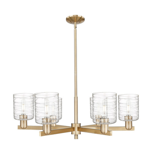 Arcadia Six Light Chandelier in Champagne Bronze (405|716-6CR-CB-G1113)