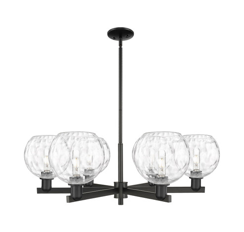 Arcadia Six Light Chandelier in Matte Black (405|716-6CR-BK-G1215-8)