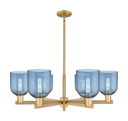 Arcadia Six Light Chandelier in Brushed Brass (405|716-6CR-BB-G558-6BL)