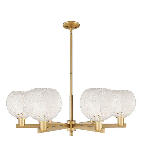 Arcadia Six Light Chandelier in Brushed Brass (405|716-6CR-BB-G1216-8WM)